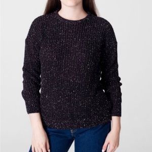 American Apparel Black Speckled Fisherman Sweater